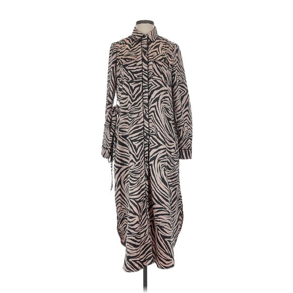 BAR iii x Becca Tilley Zebra Print Belted Long Sleeve Dress Size XS NEW NWOT - Picture 2 of 5